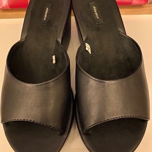 Xhilaration Platform Black Slip On’s